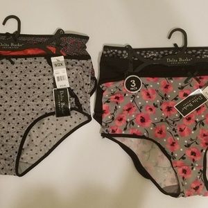 Delta Burke Intimates 3 pack womens plus size 9/2X